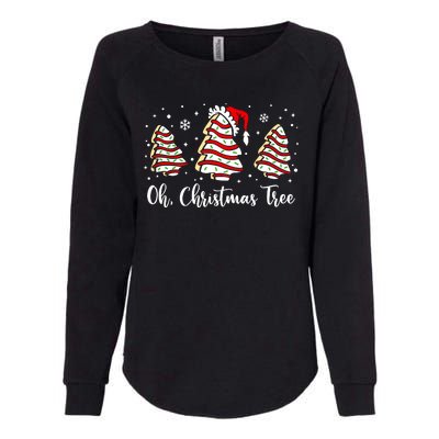 Groovy Oh Christmas Tree Cakes Debbie Becky Jen Cake Lovers Womens California Wash Sweatshirt