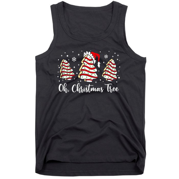 Groovy Oh Christmas Tree Cakes Debbie Becky Jen Cake Lovers Tank Top