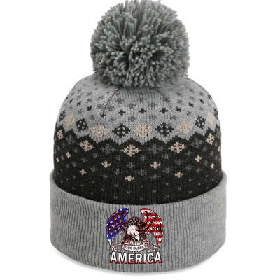 God Bless America The Baniff Cuffed Pom Beanie