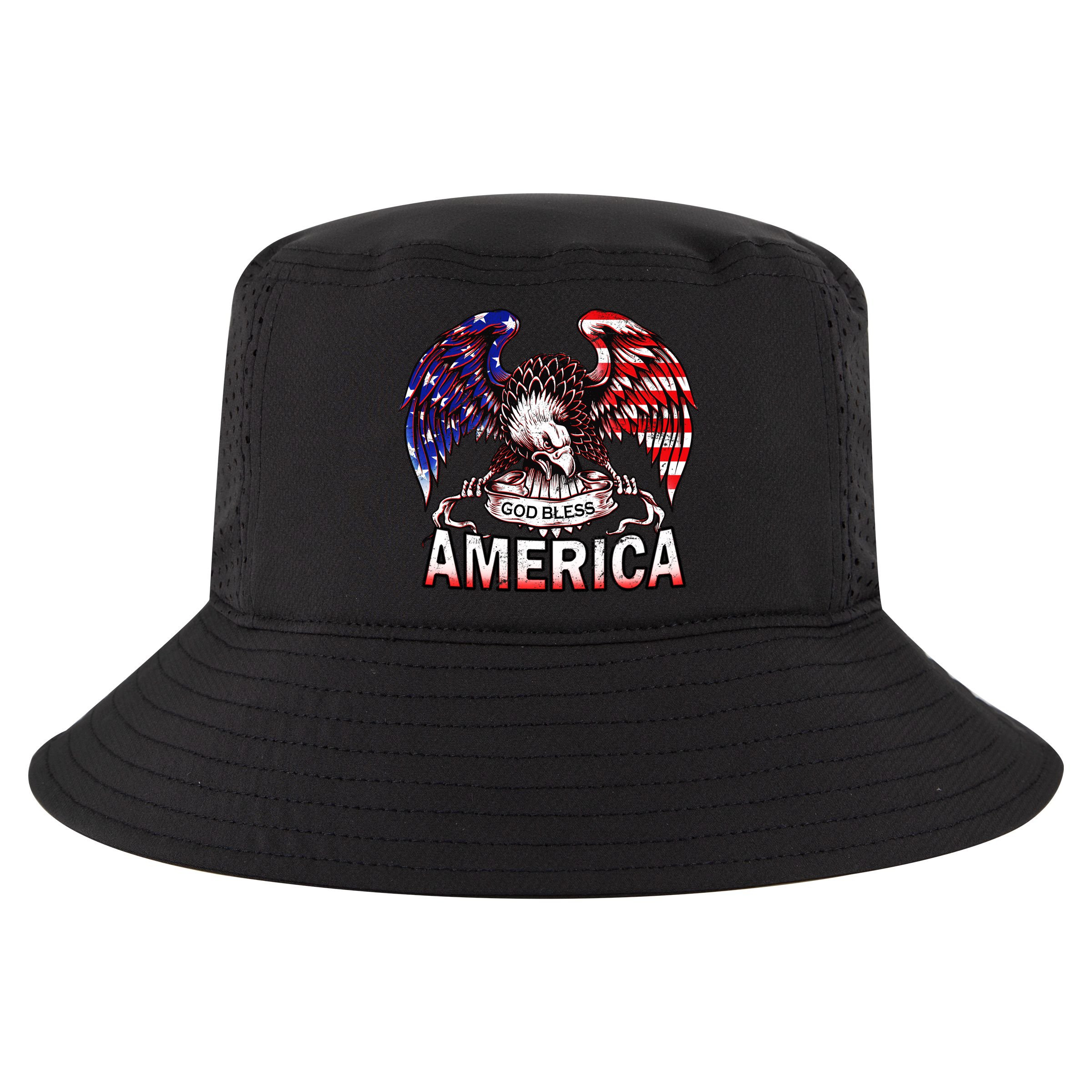 God Bless America Cool Comfort Performance Bucket Hat