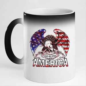 God Bless America 11oz Black Color Changing Mug