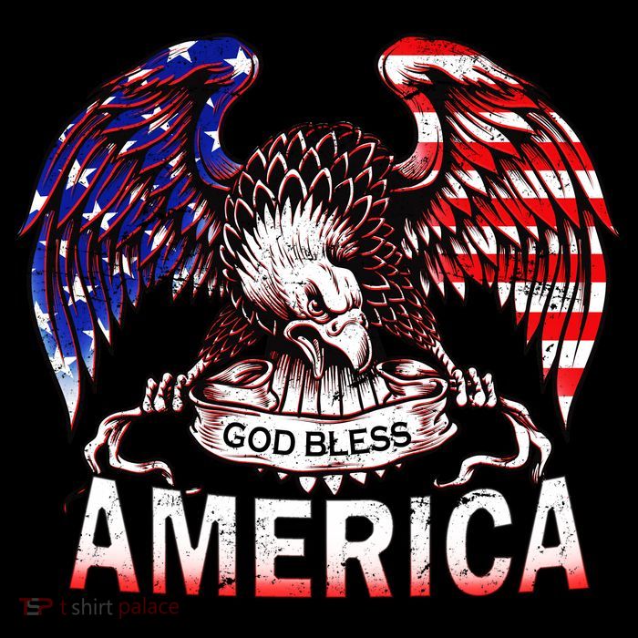 God Bless America Drawstring Bag