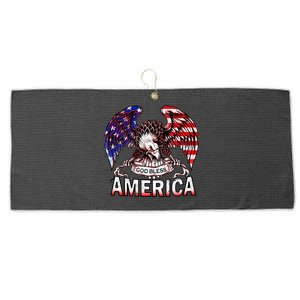 God Bless America Large Microfiber Waffle Golf Towel