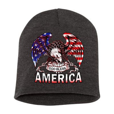 God Bless America Short Acrylic Beanie