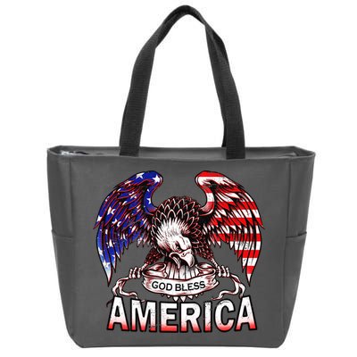 God Bless America Zip Tote Bag