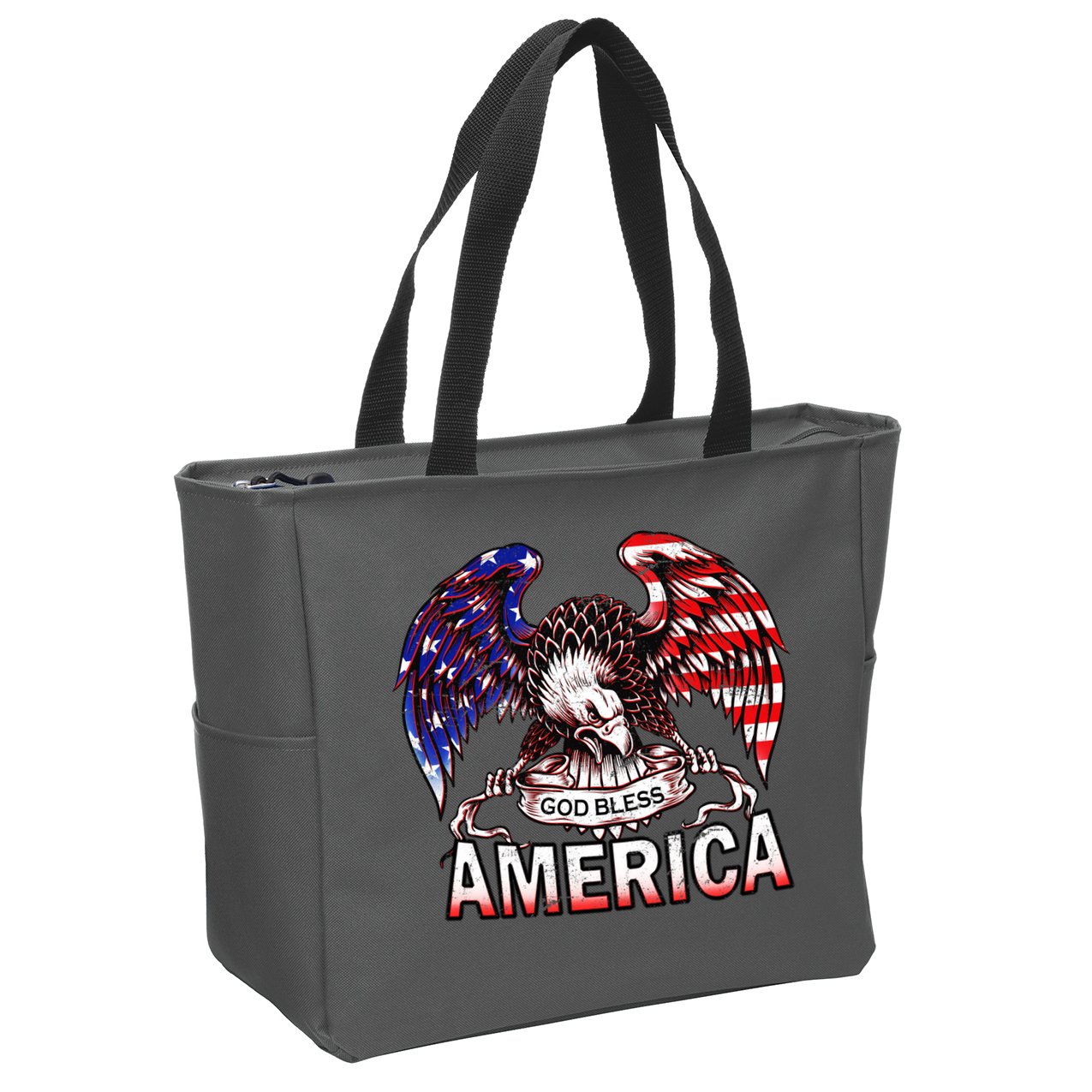 God Bless America Zip Tote Bag