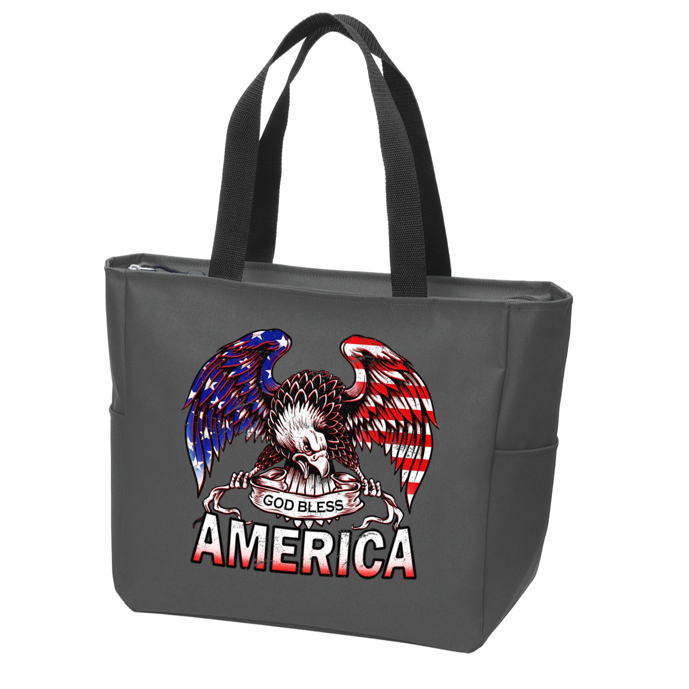 God Bless America Zip Tote Bag