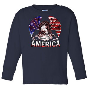 God Bless America Toddler Long Sleeve Shirt