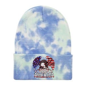 God Bless America Tie Dye 12in Knit Beanie