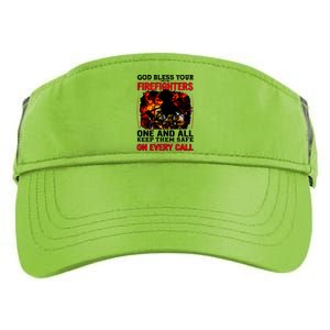 God Bless Firefighters Adult Drive Performance Visor