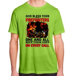 God Bless Firefighters Adult ChromaSoft Performance T-Shirt