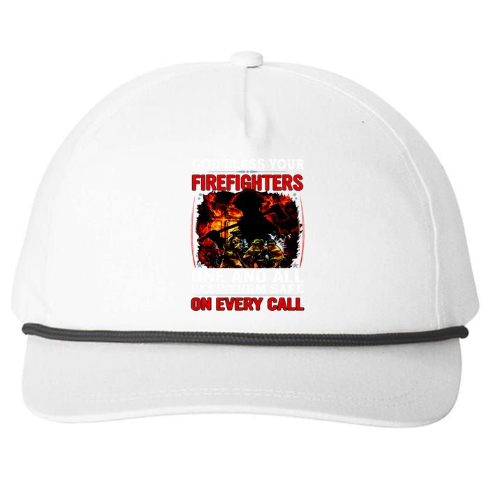 God Bless Firefighters Snapback Five-Panel Rope Hat