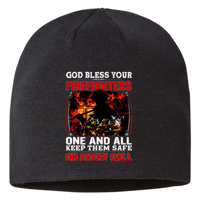 God Bless Firefighters Sustainable Beanie