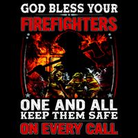 God Bless Firefighters Baby Bodysuit