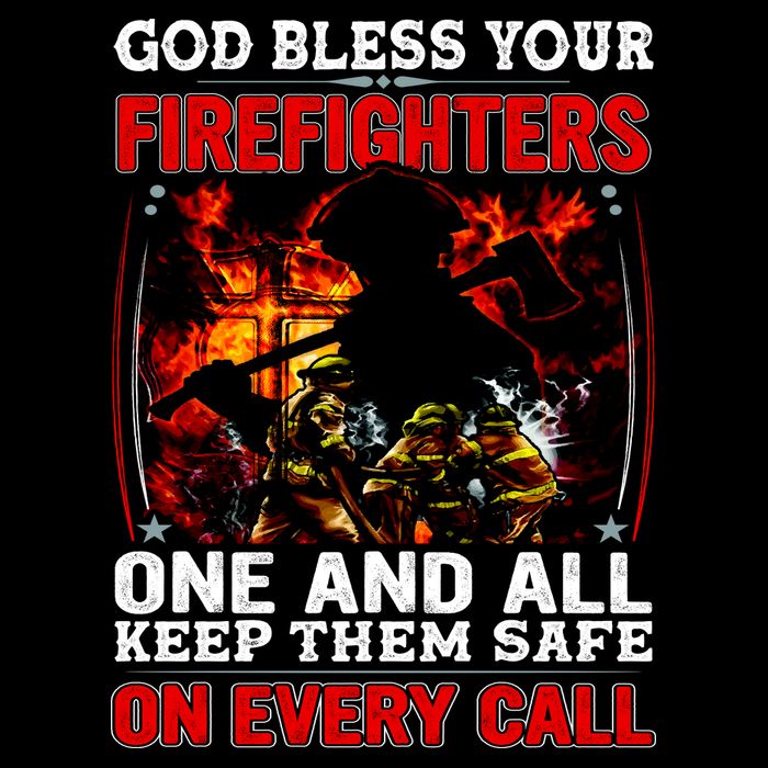 God Bless Firefighters Baby Bodysuit