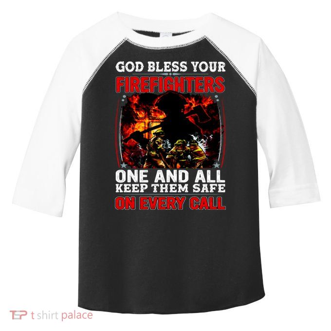 God Bless Firefighters Toddler Fine Jersey T-Shirt