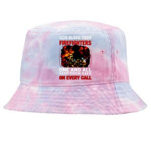 God Bless Firefighters Tie-Dyed Bucket Hat