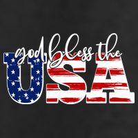God Bless The USA American Flag 7 Panel Mesh Trucker Snapback Hat