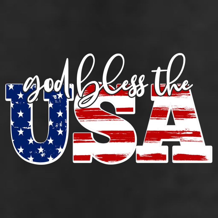 God Bless The USA American Flag 7 Panel Mesh Trucker Snapback Hat