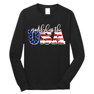 God Bless The USA American Flag Long Sleeve Shirt