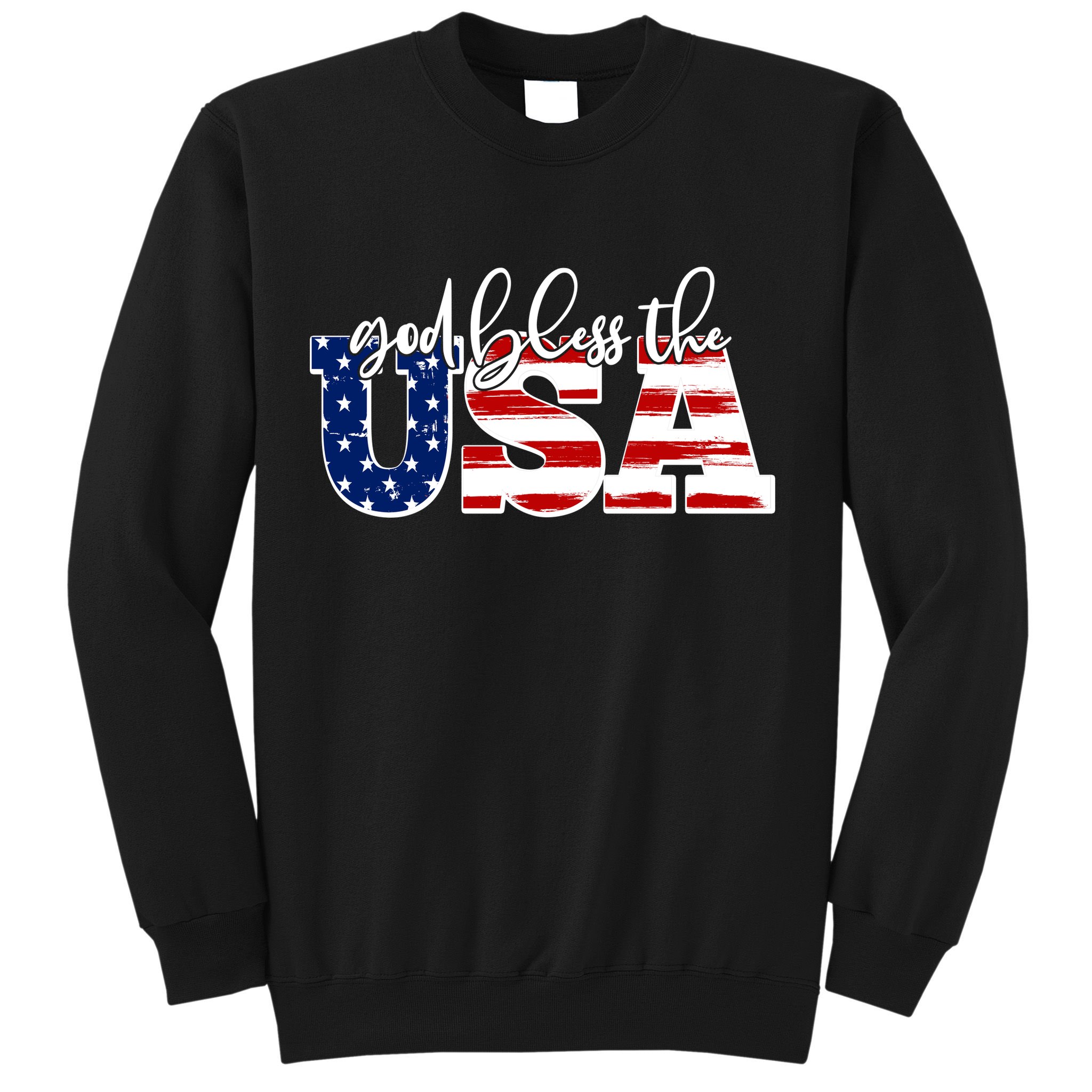 God Bless The USA American Flag Sweatshirt