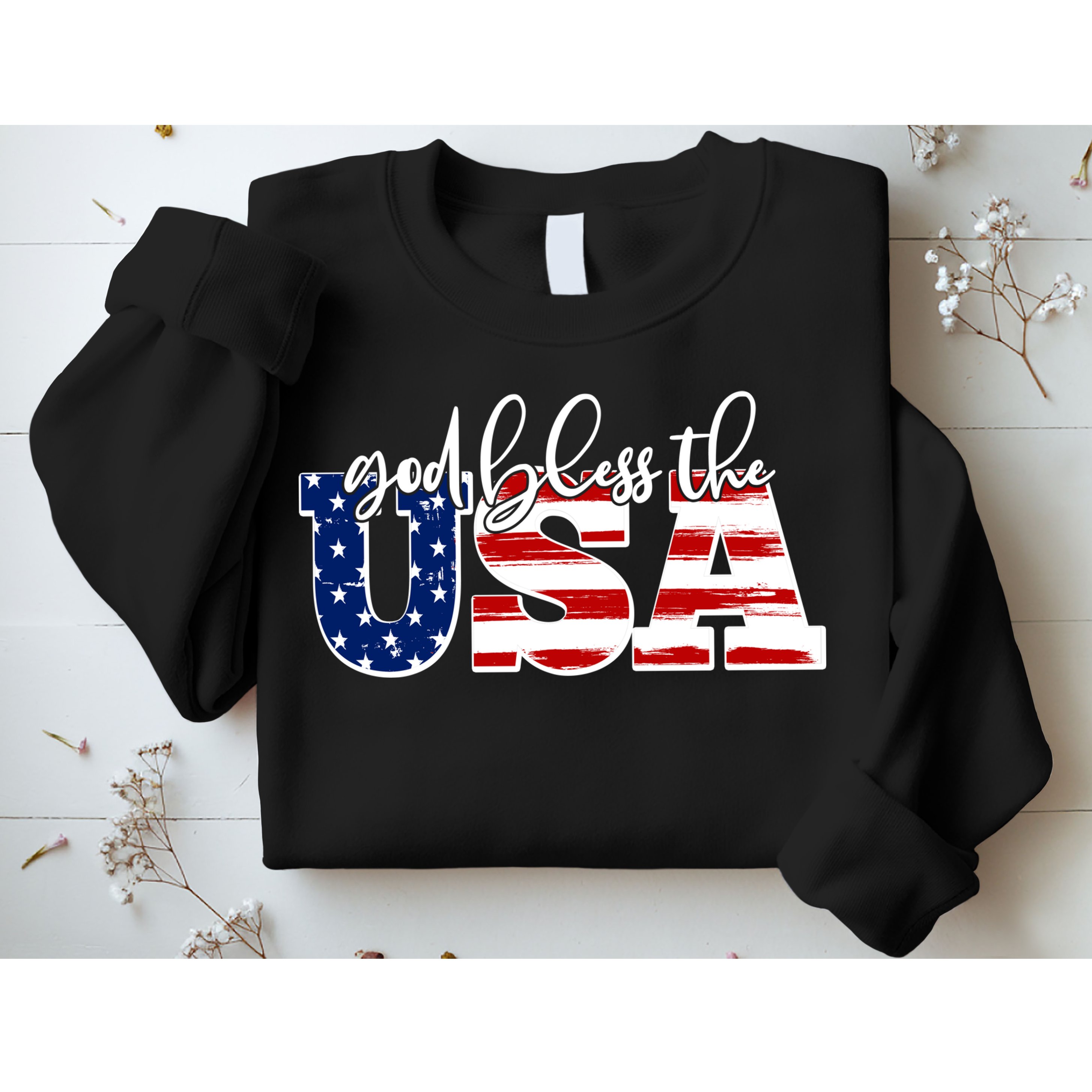 God Bless The USA American Flag Sweatshirt