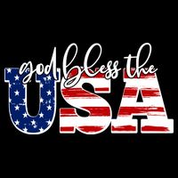 God Bless The USA American Flag Button