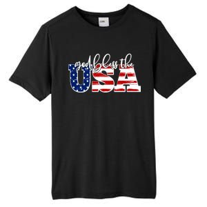 God Bless The USA American Flag Tall Fusion ChromaSoft Performance T-Shirt