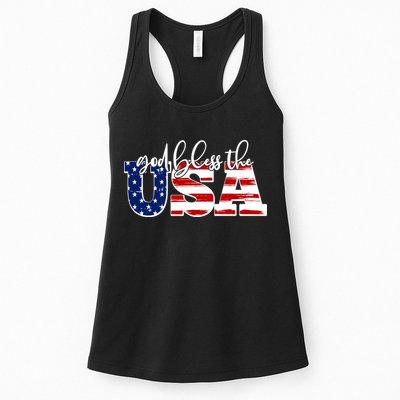 God Bless The USA American Flag Womens Tank Top