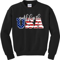 God Bless The USA American Flag Kids Sweatshirt