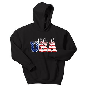 God Bless The USA American Flag Kids Hoodie