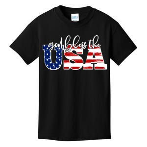 God Bless The USA American Flag Kids T-Shirt