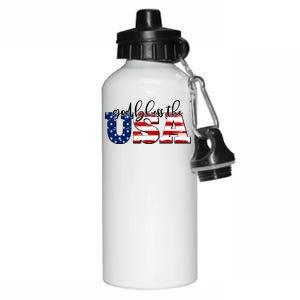 God Bless The USA American Flag Aluminum Water Bottle 