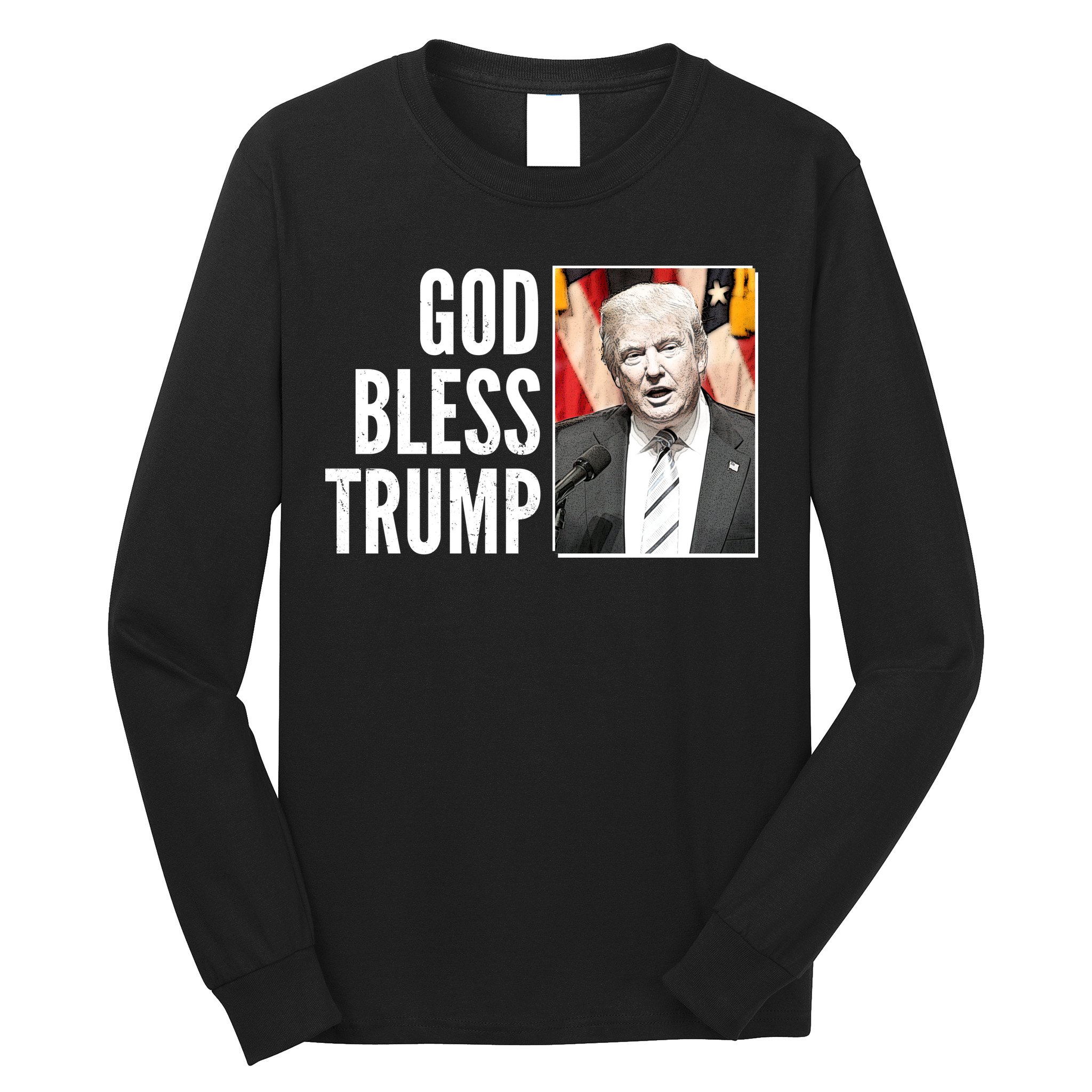 God Bless Trump Long Sleeve Shirt
