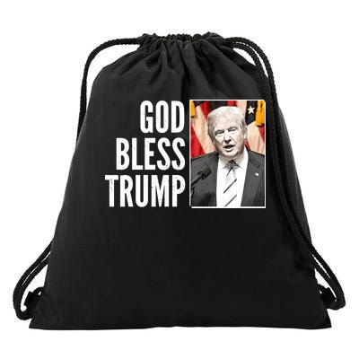 God Bless Trump Drawstring Bag