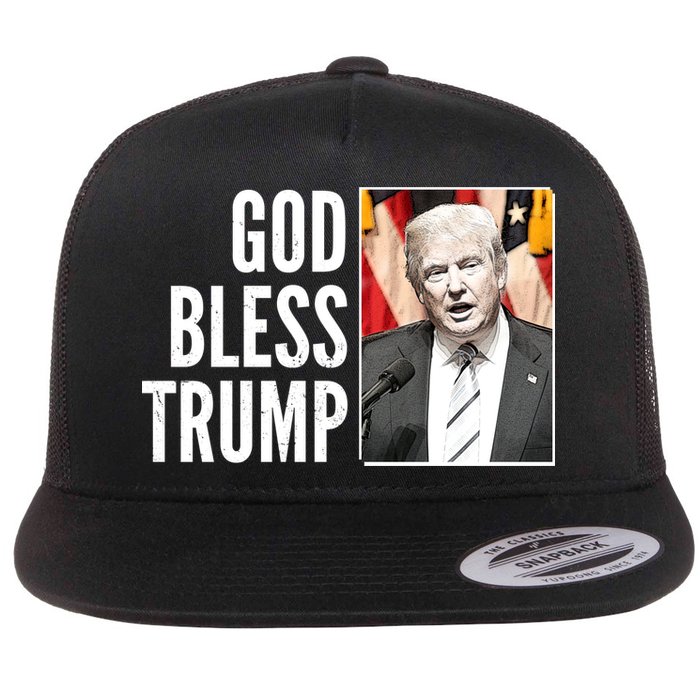 God Bless Trump Flatbill Hat