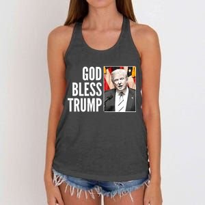 God Bless Trump Women's Knotted Racerback Tank