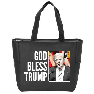 God Bless Trump Zip Tote Bag