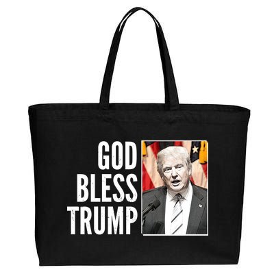 God Bless Trump Cotton Canvas Jumbo Tote