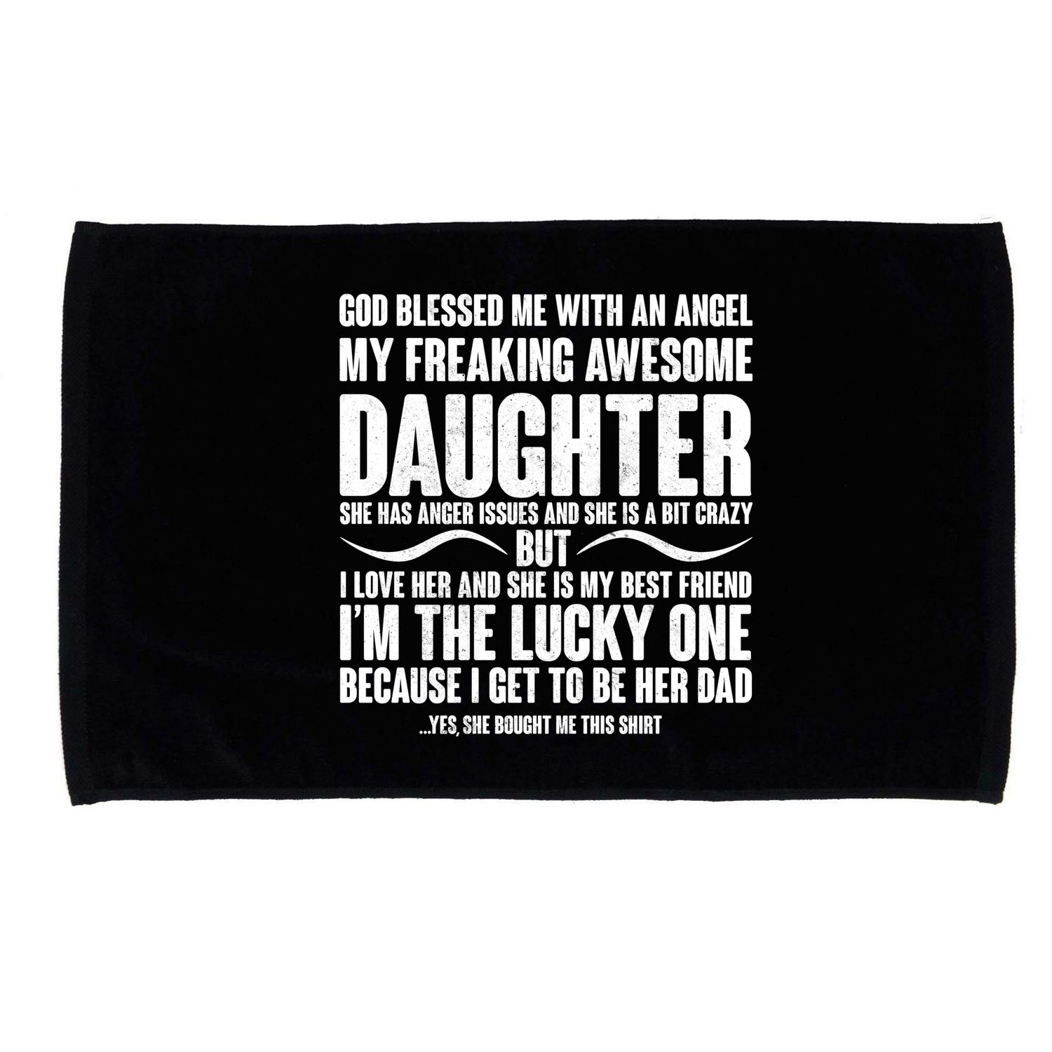 God Blessed Me With An Angel My Awesome Daughter Microfiber Hand Towel