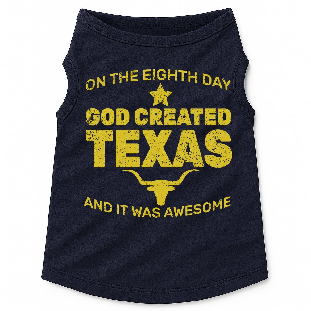 God Created Texas Doggie Tank