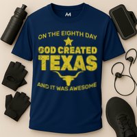 God Created Texas Cooling Performance Crew T-Shirt