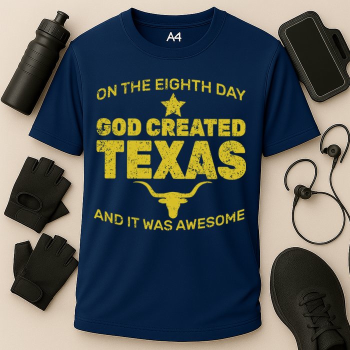 God Created Texas Cooling Performance Crew T-Shirt