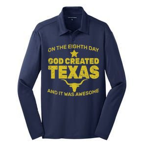 God Created Texas Silk Touch Performance Long Sleeve Polo