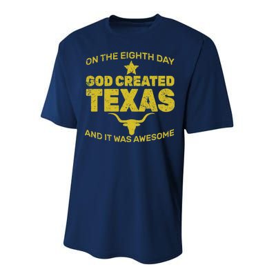 God Created Texas Performance Sprint T-Shirt