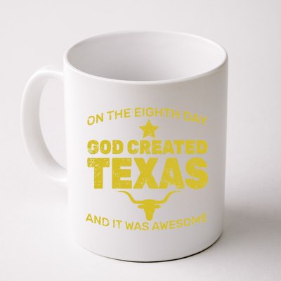 God Created Texas Coffee Mug