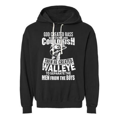God Created Walleye Garment-Dyed Fleece Hoodie