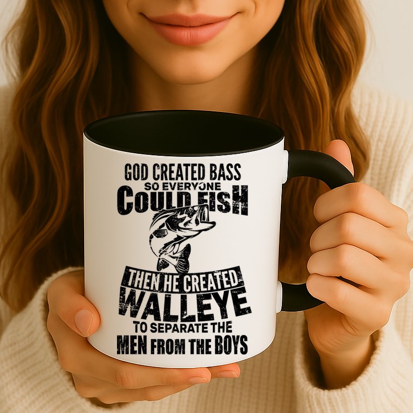 God Created Walleye Mug