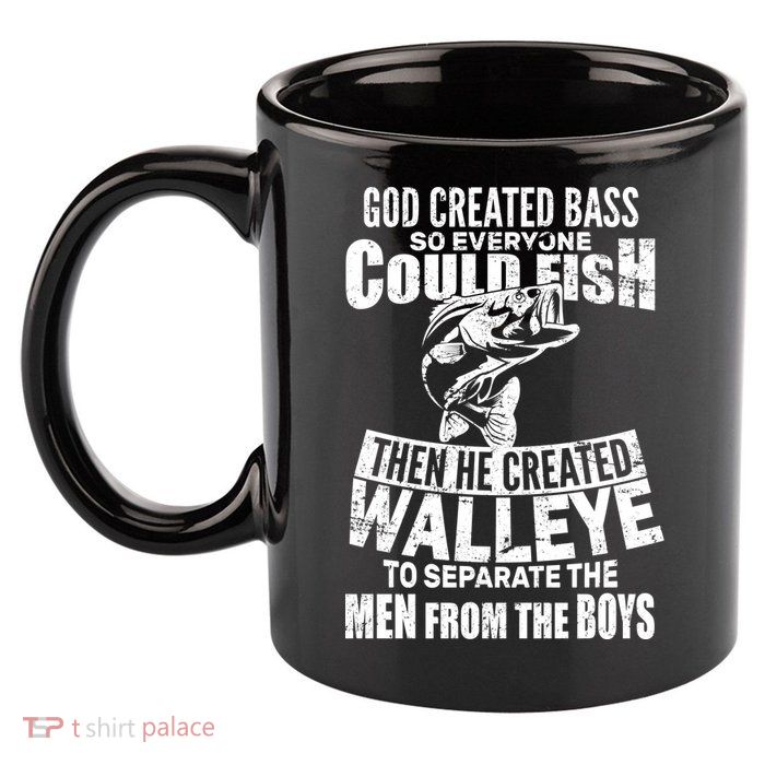 God Created Walleye 11oz C Handle Ceramic Mug