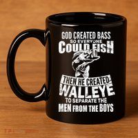 God Created Walleye 11oz C Handle Ceramic Mug